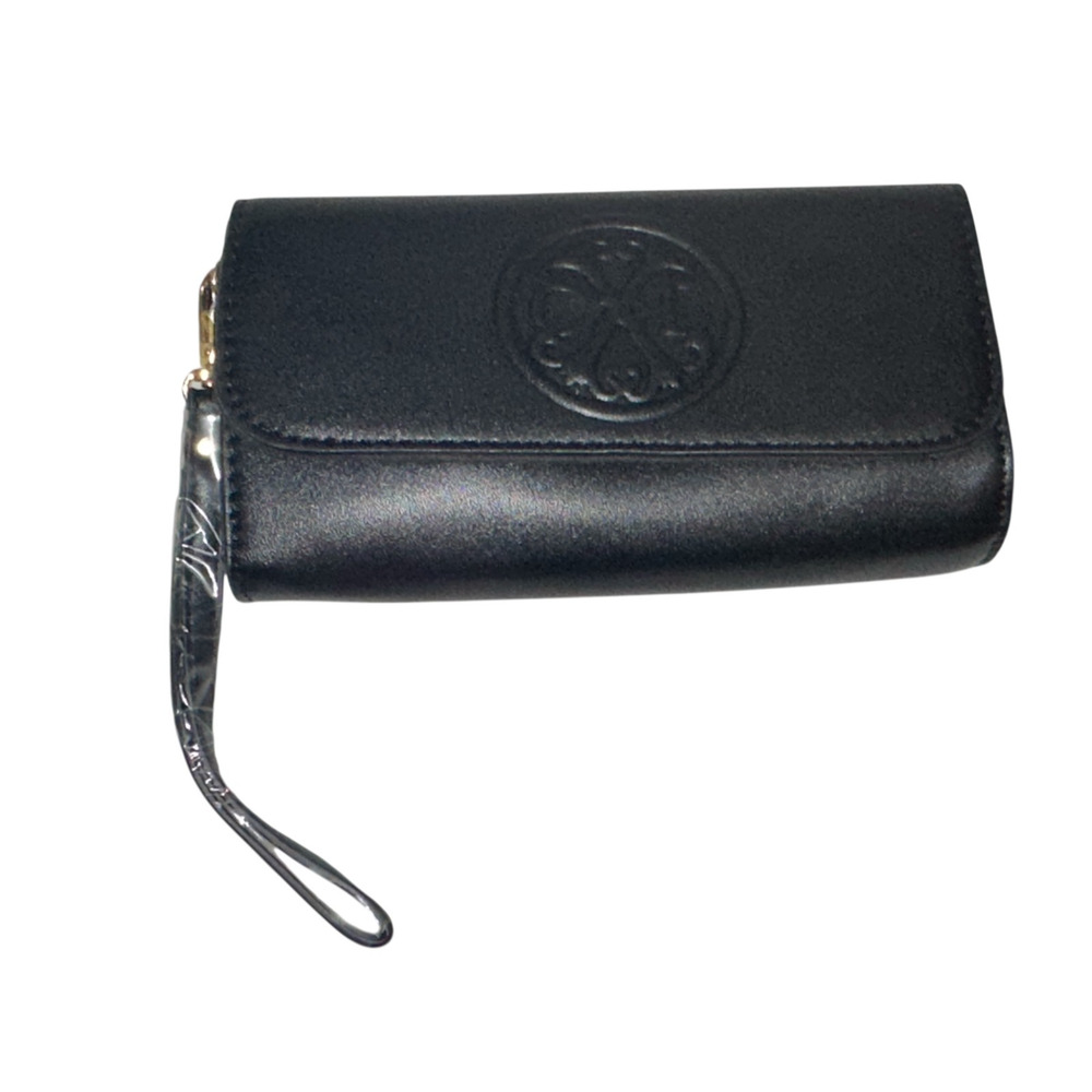 CXL by Christian Lacroix Black Clutch Wristlet Purse Park Smooth Detach Handle